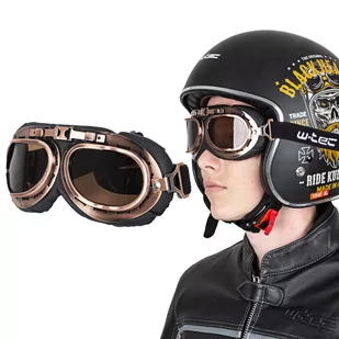 W-TEC Gogle motocyklowe vintage W-TEC Steamrust 22343 - Gogle i okulary motocyklowe - miniaturka - grafika 1