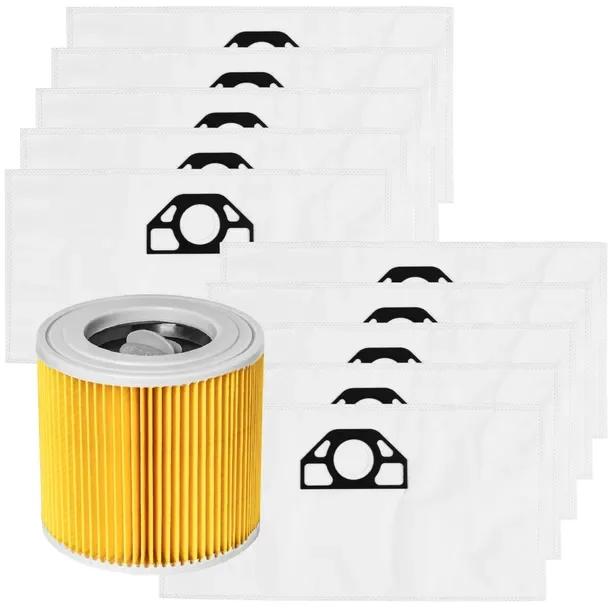 10x Worek do odkurzaczy KARCHER WD3 KWD SE4001 WD2 PLUS + Filtr
