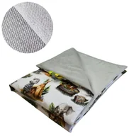 Koce i narzuty dla dzieci - Kocyk Dziecięcy 75x100 Ocieplany Zwierzaki Tipi/Szary Bawełna/Velvet Polski Producent - miniaturka - grafika 1