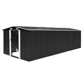 Altany ogrodowe - vidaXL Szopa ogrodowa, 257 x 597 x 178 cm, metal, antracytowa - miniaturka - grafika 1