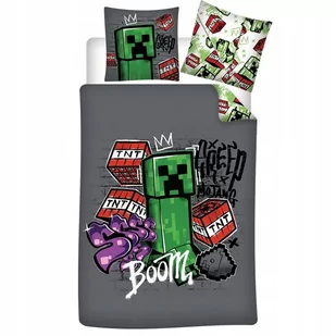 MINECRAFT CREEPER ZOMBIE KOMPLET POŚCIELI 140X200 - Pościel dla dzieci - miniaturka - grafika 1
