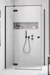 Radaway Essenza Black Kdj kabina 80x70cm lewa szkło przejrzyste 1385043-54-01L/1384048-01-01 - Kabiny prysznicowe Radaway Essenza Black Kdj kabina 80x70cm lewa szkło przejrzyste 1385043-54-01L/1384048-01-01 - Kabiny prysznicowe - miniaturka - grafika 1