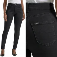 Spodnie damskie - Lee SKINNY ULTRA LUX COMFORT Mid Rise Black WYGODNE CZARNE RURKI W31 L31 - miniaturka - grafika 1