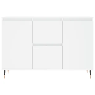 Szafka, biała, 104x35x70 cm, materiał drewnopochodny Lumarko! - Szafki do salonu - miniaturka - grafika 5