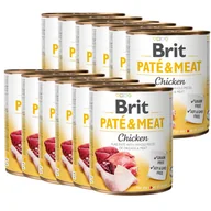 Mokra karma dla psów - BRIT PATE & MEAT CHICKEN 12x800g - miniaturka - grafika 1