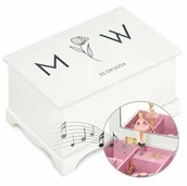 Pozytywki dla dzieci - Szkatułka drewniana z pozytywką i nadrukiem dla pary na ślub - miniaturka - grafika 1