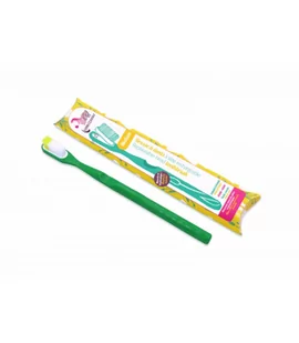 Szczoteczka do zębów z bioplastiku, fir green, włosie średnie, Lamazuna - Szczoteczki do zębów - miniaturka - grafika 1