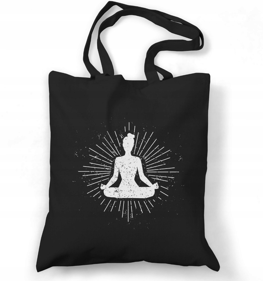 Torba BAWEŁNIANA Z NADRUKIEM EKO Shopperbag YOGA JOGA MEDYTACJA SPOKÓJ