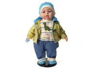 Lalki dla dziewczynek - Lalka bobas chłopiec z polskim dźwiękiem, 45cm, na blistrze - miniaturka - grafika 1