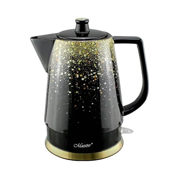 MAESTRO MR074 czajnik ceramiczny 1,5L 1500W czarno-złoty
