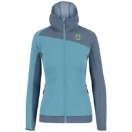 Bluzy sportowe damskie - Bluza damska Karpos Averau W Full-Zip Hoodie Fleece Rozmiar: M / Kolor: szary/niebieski - miniaturka - grafika 1