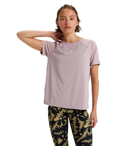 Roxy Dzianinowy top z krótkim rękawem Move Free Mesh Tee Fioletowy L
