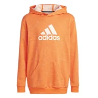 Bluzy dla dziewczynek - Bluza adidas Future Icons Badge Of Sport Hooded Sweatshirt HP0904 - pomarańczowa - miniaturka - grafika 1