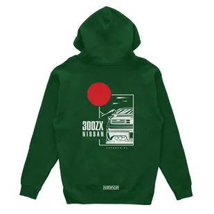 Bluza z kapturem Nissan 300ZX zielona-L - Odzież do sportów motorowych - miniaturka - grafika 1