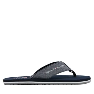 Japonki Tommy Hilfiger Chambray Beach Sandal FM0FM05570 Granatowy - Klapki i japonki męskie - miniaturka - grafika 1