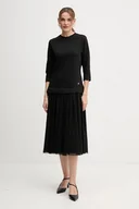 Sukienki - Joop! sukienka kolor czarny midi rozkloszowana 30047770 - miniaturka - grafika 1