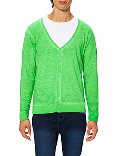 Urban Classics Męska kurtka z dzianiny Spray Dye Slub Cardigan, zielony (Mint 00348), M - Kurtki męskie - miniaturka - grafika 1