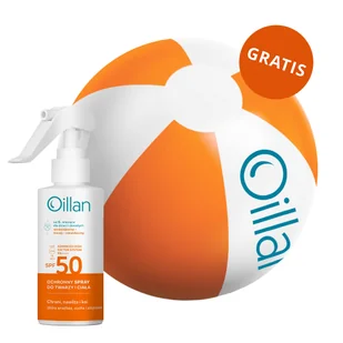 Oillan Sun, ochronny spray do twarzy i ciała, SPF 50, 125 ml + piłka plażowa gratis - Balsamy i kremy do opalania - miniaturka - grafika 1