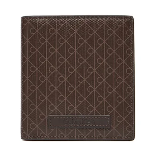 Duży Portfel Damski Calvin Klein Coated Ns Slim Billfold LV04D1084G Brązowy - Portfele - miniaturka - grafika 1
