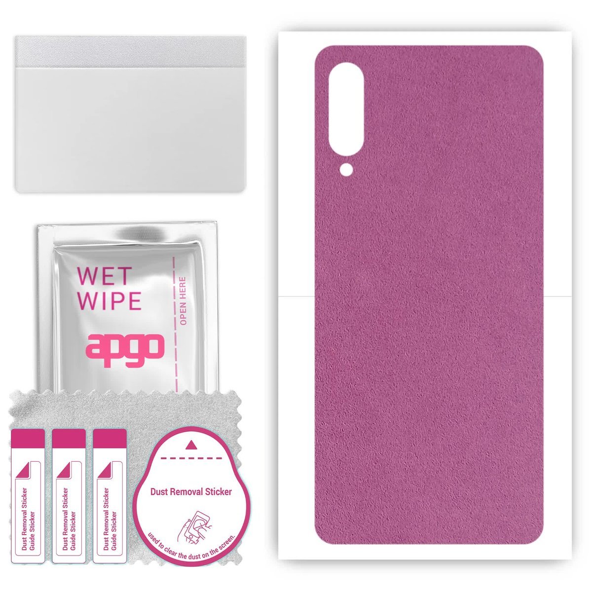 Folia naklejka skórka strukturalna na TYŁ Zamsz do Samsung Galaxy A90 5G - Zamsz Fioletowy - apgo SKINS