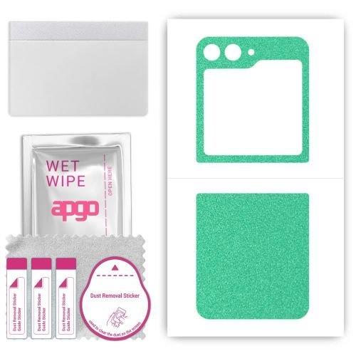 folia naklejka skórka strukturalna na TYŁ do Samsung Galaxy Z Flip5 Retro - Seledynowy Pastel Matowy - apgo SKINS