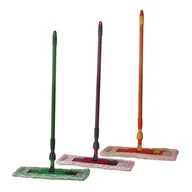Miotły, szufle, mopy - Mop płaski z kijem teleskopowym Power JOTTA MIX KOLORÓW - miniaturka - grafika 1