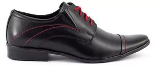 Buty męskie wizytowe skórzane 238 czarne - Buty Olivier - Półbuty męskie - miniaturka - grafika 1