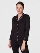 Piżamy damskie - Etam Koszulka piżamowa Jaelle 6524025 Czarny Regular Fit - miniaturka - grafika 1