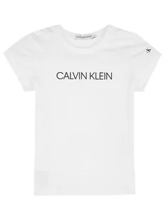 Koszulki dla chłopców - Calvin Klein Jeans T-Shirt IG0IG00380 Biały Regular Fit - grafika 1
