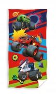 Ręczniki - Blaze Monster Auta Duży Ręcznik Kąpielowy Plażowy Wakacje Bawełna 70X140 - miniaturka - grafika 1