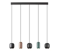 Lampy sufitowe - Redo 01-3481 - Żyrandol na lince BOOM 5xGU10/10W/230V czarne/zielony/brązowe - miniaturka - grafika 1