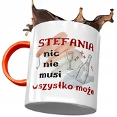 Kubki - Kubek Pomarańczowy Dla Stefanii Koleżanki Prezent z Nadrukiem ze Zdjęciem + Opakowanie na prezent (wzór 03) - miniaturka - grafika 1