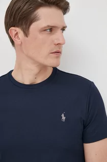 Koszulki męskie - Ralph Lauren Polo Polo t-shirt męski kolor granatowy gładki - grafika 1