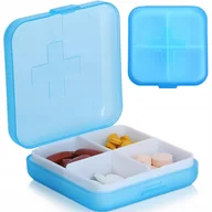 Pojemniki kuchenne - Pojemnik Pudełko Kasetka Na Leki Suplementy Tabletki Podróżny 4 Przegródki - miniaturka - grafika 1