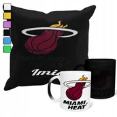 Gadżety dla niej i dla niego - ZESTAW KUBEK MAGICZNY + POSZEWKA Z PODUSZKĄ- NBA MIAMI HEAT BASKET + IMIĘ - miniaturka - grafika 1