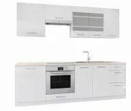 Meble kuchenne - Zestaw białych szafek kuchennych 8 sztuk 240 cm K5-H11 - miniaturka - grafika 1