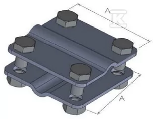 Złącze krzyżowe uniwersalne (dwie płytki) - Piorunochrony - miniaturka - grafika 1