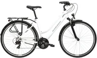 Rowery - Rower trekkingowy Kross Trans 1.0 D 28 M(17") biały/szary połysk - miniaturka - grafika 1