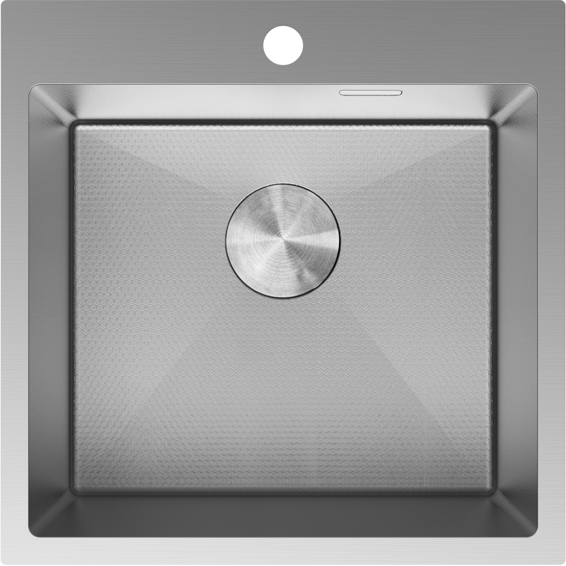 Mexen Solix zlewozmywak stalowy 1-komorowy 500 x 500 mm, inox HC - 6407501000-01HC