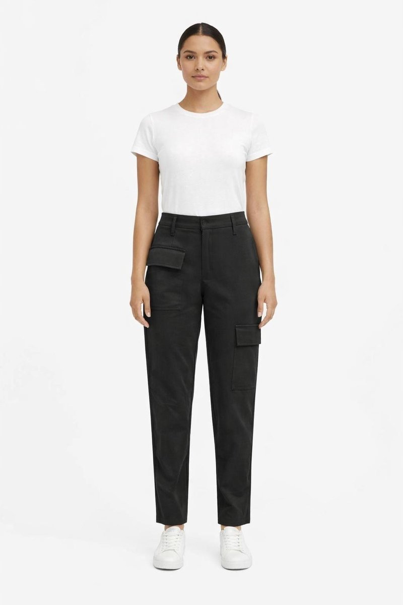 PINKO CZARNE SPODNIE CASUAL Z KIESZENIAMI BOJÓWKI 36 FTA