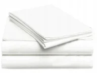 Prześcieradła - Prześcieradło 220x200 tradycyjne bez gumki bawełniane białe Polskie - miniaturka - grafika 1