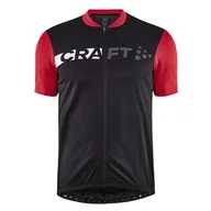 Bluzy sportowe męskie - Męska koszulka kolarska Craft CORE Endur Logo Rozmiar: XXL / Kolor: czarny/czerwony - miniaturka - grafika 1