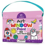 Zabawki kreatywne - Tooky Toy: Malowanie na szkle z motywem kosmicznym - 34 elementy - miniaturka - grafika 1