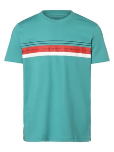 Tom Tailor Denim - T-shirt męski, niebieski|zielony - Koszulki męskie - miniaturka - grafika 1