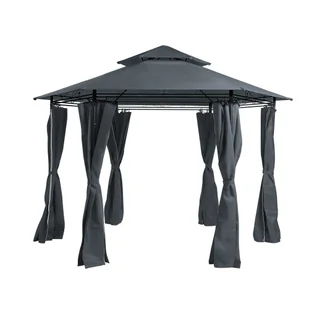 Beliani Beliani Pawilon ogrodowy  350 cm ciemnoszary PORTEL - Pawilony ogrodowe - miniaturka - grafika 9