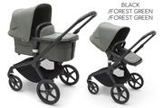 Wózki dziecięce - BUGABOO FOX 5 2w1 Black/ Forest Green/ Forest Green - miniaturka - grafika 1