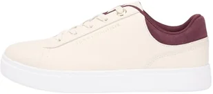 Tommy Hilfiger Damskie trampki na co dzień Cupsole FW0FW09020 Low Top, beżowe (Soft Cream/Marzemino), 39, Beżowy miękki kremowy Marzemino, 39 EU - Koszulki i topy damskie - miniaturka - grafika 1
