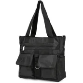 Torebki damskie - Czarna damska torebka Beltimore lekka duża A4 J31 czarny - miniaturka - grafika 1