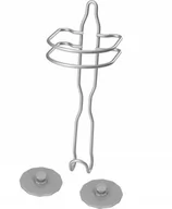 Wieszaki łazienkowe - Stalowy wieszak na suszarkę do włosów Metaltex Artic - miniaturka - grafika 1