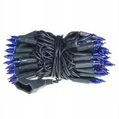 Oświetlenie świąteczne - Lampki Choinkowe Żarówkowe Niebieskie 100 +Gniazdo - miniaturka - grafika 1